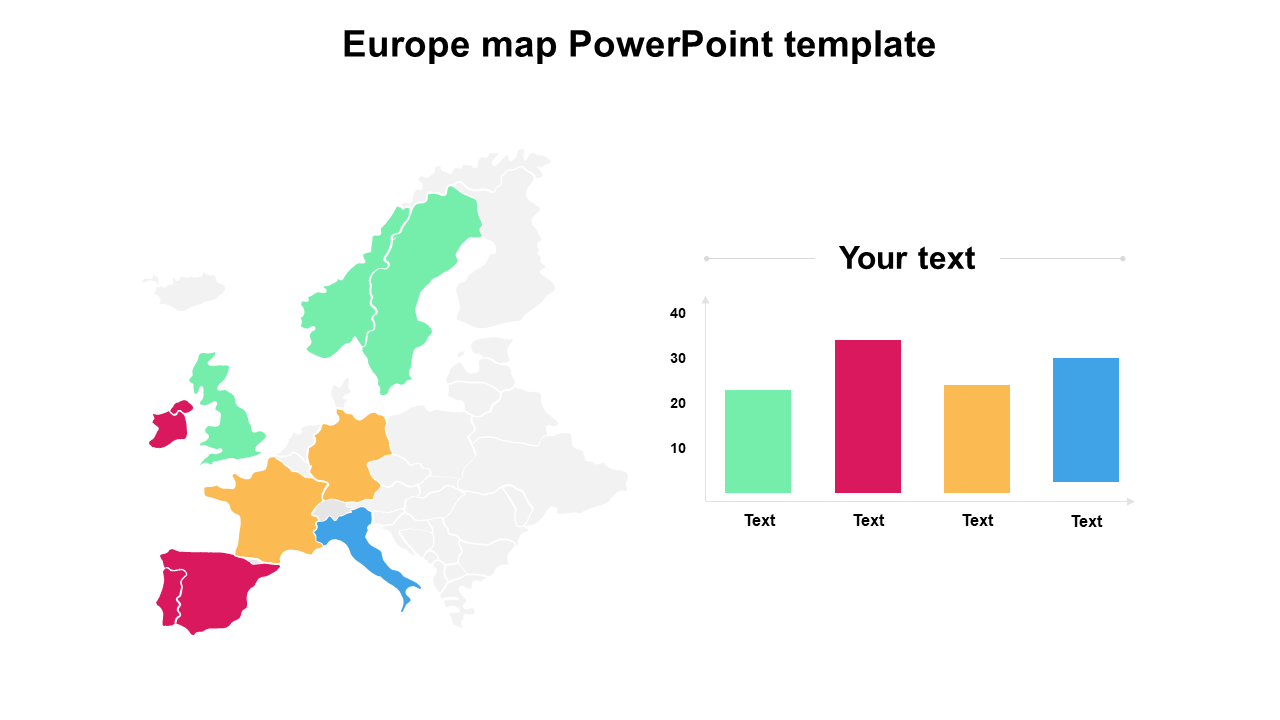 Europe map PowerPoint template